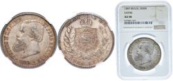 World Coins - Brazil Empire 1889 2000 Réis - Pedro II Silver (.9166) (1280232) 25.5g NGC AU 58 KM 485 Bentes 621