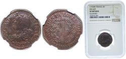 World Coins - France Kingdom 1792 BB 3 Deniers / 1 Liard - Louis XVI ("FRANÇAIS") Copper Strasbourg Mint (80150) 3.5g NGC VF Dy royales 1725 var. KM 609 Gad 4