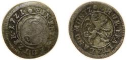 World Coins - Germany Electorate of Pfalz Holy Roman Empire 1721 GW 1 Kreuzer - Karl Philipp Silver 0.4g VF KM 210