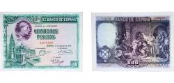 World Coins - Spain 1928 500 Pesetas Paper XF P 77