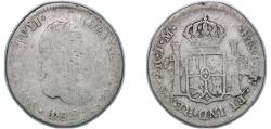 World Coins - Mexico Spanish colony 1822 Go JM 2 Reales - Ferdinand VII Silver (.903) Guanajuato Mint 6.55g F  KM 93.3 KM 93.4