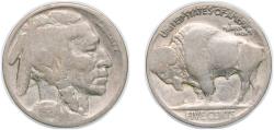 Us Coins - United States Federal republic 1924 5 Cents "Buffalo Nickel" (flat ground) Copper-nickel (21620000) 5g VF KM 134 Schön 132