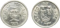 World Coins - India Republic 1935 1 Rupia (Lisboa mint) Silver (.917) Lisbon Mint (300000) 11.61g XF  KM 22 Gomes R 10.01 Schön 11