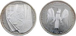 World Coins - Germany Federal republic 1990 J 10 Deutsche Mark 800th Anniversary of Teutonic Order