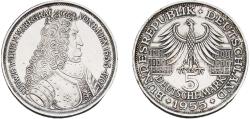World Coins - Germany Federal Republic 1955 G 5 Deutsche Mark (Markgraf von Baden) Silver (.625) Staatliche Münze Baden-Württemberg Mint (198000) 11.26g AU Cleaned  KM 115 J 390 Schön 113