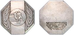 World Coins - France Republic ND Medal - Physical education Silver plated bronze 58.51g AU