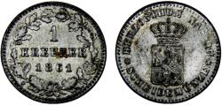 World Coins - Germany States Duchy of Nassau Adolph 1861 1 Kreuzer