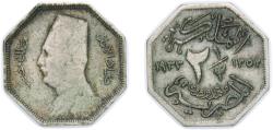 World Coins - Egypt Kingdom 1933 (AH1352) 2½ Milliemes - Fuad Copper-nickel (4000000) 2.95g VF  KM 356 MHC 225