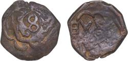 World Coins - Spain Kingdom 1651 - 1652 8 Maravedis - Philip IV (countermarked) Copper 5g VF