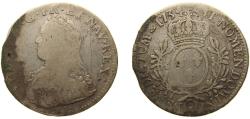 World Coins - France 1734 Q 1 Écu - Louis XV Silver (.917) Perpignan Mint (132950) 28.7g VF Dy royales 1675 GadR 321 KM 486 Ciani 2117