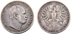 World Coins - Germany States Kingdom of Prussia Wilhelm I 1866 A 1 Vereinsthaler