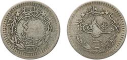 World Coins - Ottoman Empire AH1327 (1916)٨ 40 Para - Mehmed V ("el-Ghazi" right of Toughra) Copper-nickel Konstantiniyye / Qustantiniyah Mint (16339000) 6.16g VF  KM 779
