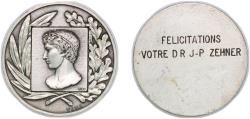 World Coins - France Fifth Republic ND Art Medal - FELICITATIONS Silver plated bronze 53.97g UNC