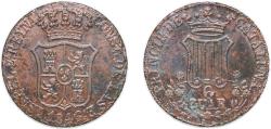 World Coins - Spain Principality of Catalonia Spanish states 1846 6 Cuartos (6 CUAR) Copper 14.18g XF Cal 682 KM 128