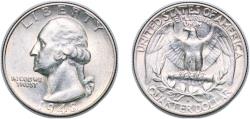 Us Coins - United States Federal republic 1948 S ¼ Dollar "Washington Silver Quarter" Silver (.900) San Francisco Mint (15960000) 6.28g AU KM 164 Schön 168