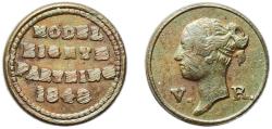 World Coins - Great Britain United Kingdom 1848 Model Eighth Farthing - Victoria Copper 0.47g XF  X 3