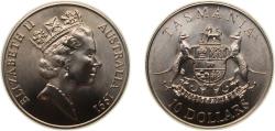 World Coins - Australia Commonwealth 1991 10 Dollars - Elizabeth II (3rd Portrait - Tasmania) Silver (.925) Canberra Mint (26150) 20g BU KM 153