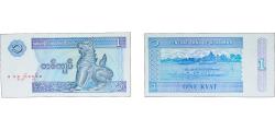 World Coins - Myanmar Union 1996 1 Kyat Paper UNC P 69