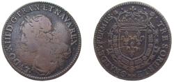 World Coins - France Kingdom ND Jeton - Louis XIII (TRESORERIE GNAL DES FERMES) Copper 6.45g VF