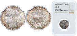 World Coins - France Third Republic 1895 A 1 Franc Silver (.835) Paris Mint (3200000) 5g NGC MS 63 Franc 2014 216 Gad 1789 465 KM 822