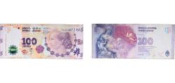 World Coins - Argentina Federal Republic ND (2017) 100 Pesos Paper XF  P 358b-358d Bottero 4301 to 4345a