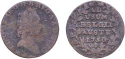 World Coins - Austrian Netherlands Possession 1750 2 Liards / 2 Oorden - Maria Theresia Copper Antwerp Mint 5.47g VF  KM 3