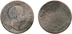 World Coins - Germany Kingdom of Prussia 1826 D 1 Silber Groschen - Friedrich Wilhelm III Billon (.222 silver) Düsseldorf Mint 1.97g F  AKS 27 Olding FR 186, 200 KM 410 Neum 73 Schr 447-81