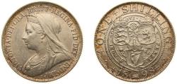 World Coins - Great Britain United Kingdom 1898 1 Shilling - Victoria (3rd portrait; 'Old Head') Silver (.925) (9768700) 5.66g UNC KM 780 Sp 3940