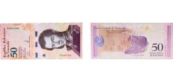 World Coins - Venezuela Bolivarian Republic 2018 50 Bolívares Paper UNC P 105 NCV bbcv50bss