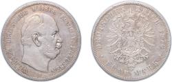 World Coins - Germany Kingdom of Prussia German states 1876 B 5 Mark - William I Silver (.900) Hanover Mint (2098368) 27.45g VF KM 503 AKS 114 J 97 Dav GT III 786