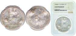 World Coins - French Indochina French colony 1908 A 1 Piastre Silver (.900) (Copper .100) Monnaie de Paris (13986000) 27g NGC Chopmarked KM 5a.1 KM 5a.2 KM 5a.3 Lec 277->305