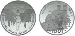 World Coins - France Fifth Republic 1994 100 Francs Libération de Paris - Belle Epreuve