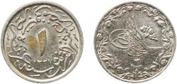 World Coins - Egypt Arab Republic of Egypt AH 1327 (1911) ⅒ Qirsh - Mehmed V Copper-nickel (75% Copper, 25% Nickel) Heaton and Sons / The Mint Birmingham Limited (1000000) 1.79g AU  KM 302 MHC
