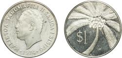 World Coins - Samoa Independent State 1974 1 Tala - Tanumafili II (Silver Proof issue) Silver (.925) (11000) 30.59g PF  KM 19a