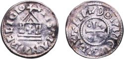 World Coins - Carolingian Empire 823 - 840 Denier - Louis I (christian legend; temple) Silver 1.56g VF  Nouchy 5 (p. 86) Gariel Car XLIII/3-11 ; 14 Morrison 472 ; 474-508 Prou Car 987-1004 ; 10