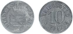 World Coins - Germany City of Lohr am Main 1919 10 Pfennig - Lohr am Main Zinc Nuremberg Mint 2.5g XF Funck 305.5 Men18 19479.5