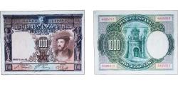 World Coins - Spain 1925 1000 Pesetas Paper UNC Bent Central P 70