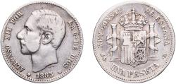 World Coins - Spain Kingdom 1885 