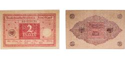 World Coins - Germany Weimar Republic 1920 2 Mark (Darlehnskassenschein) Paper VF  P 59 Rosen/Grab 65b