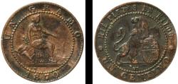 World Coins - Spain Provisional Government 1870 
