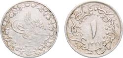 World Coins - Egypt AH1327-1910 H ⅒ Qirsh - Mehmed V Copper-nickel (75% Copper, 25% Nickel) Heaton and Sons / The Mint Birmingham Limited (3000000) 1.77g XF  KM 302 MHC 178