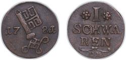World Coins - Germany City of Bremen German states 1781 1 Schwaren (Silver pattern strike) Silver 1.32g XF KM Pn31