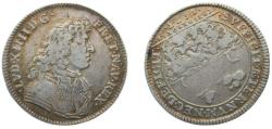 World Coins - France Kingdom 1673 Jeton - Tresorroval Silver 6.26g VF
