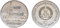 World Coins - Germany German Democratic Republic Democratic republic 1989 A 5 Mark (Marienkirche) Nickel brass Berlin Mint (401900) 9.5g UNC KM 130