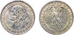 World Coins - Germany - 1871-1948 Weimar Republic 1928 D 3 Reichsmark (Albrecht Dürer) Silver (.500) (50000) 14.95g AU KM 58 J 332