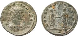 Ancient Coins - Rome Roman Empire 270 - 275 S BI Antoninianus - Aurelianus (CONCORDIA MILITVM) Billon Mediolanum Mint 3.38g XF  RIC V.1 120 OCRE ric.5.aur.120