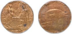 World Coins - France Third Republic 1900 Medal - Monnaie de Paris, Exposition de 1900 Bronze 26.38g XF Rim Damage