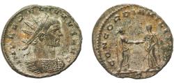 Ancient Coins - Rome Roman Empire 270 - 275 S BI Antoninianus - Aurelianus (CONCORDIA MILITVM) Billon Mediolanum Mint 4.33g XF  RIC V.1 120 OCRE ric.5.aur.120