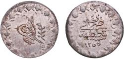 World Coins - Ottoman Empire AH1258 (1842) ٤ Yirmilik - Abdülmecid I (Kostantiniyye mint) Billon (.170 silver) Constantinople 1.85g XF  KM 653