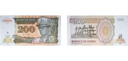 World Coins - Zaire (1971-1997) Republic 1994 200 Nouveaux Zaïres Paper UNC  P 61 P 62